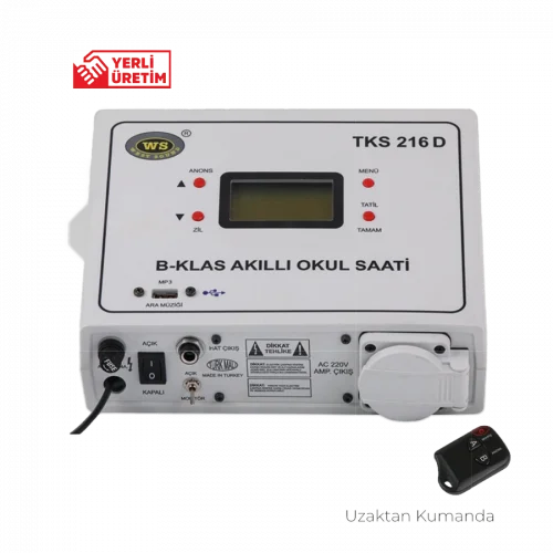 West TKS 216D Akıllı Okul Zil Saati, Uzaktan Kumandalı