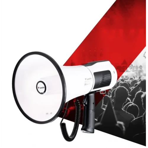 WESTA WM-90-PU Type-C ile Şarj Edilebilir Lityum Bataryalı Megafon 80W