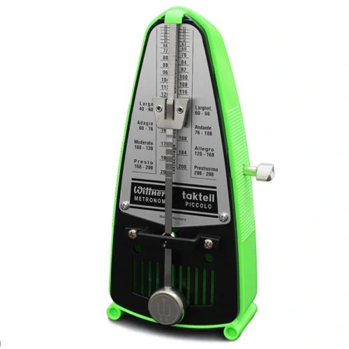 WITTNER TAKTELL PICCOLO 830421 / Plastik Gövdeli Zilsiz Neon Yeşil Metronom