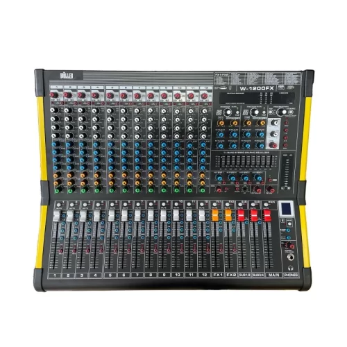 Wöller W-1200FX 12 Kanal Deck Mixer | Bluetooth | 4+2 aux | Çift Efekt