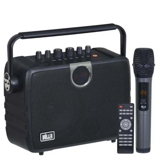 Wöller W-610E Taşınabilir Hoparlör Kablosuz El Mikrofonlu Bluetooth, USB