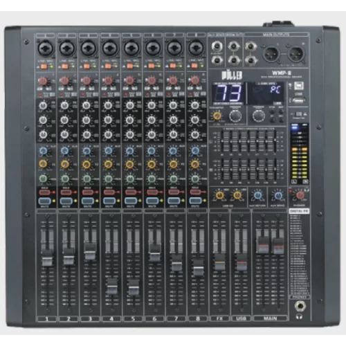 WÖLLER WMP-8P Power-Mixer 8 Kanal 2x750W/4-ohm USB/BT