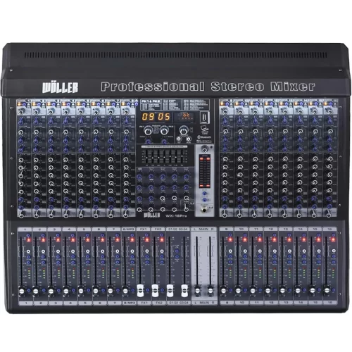 Wöller WX-16PRO 16 Kanal Deck Mixer | Bluetooth | USB | PC Bağlantı Kayıt | Çift Efekt