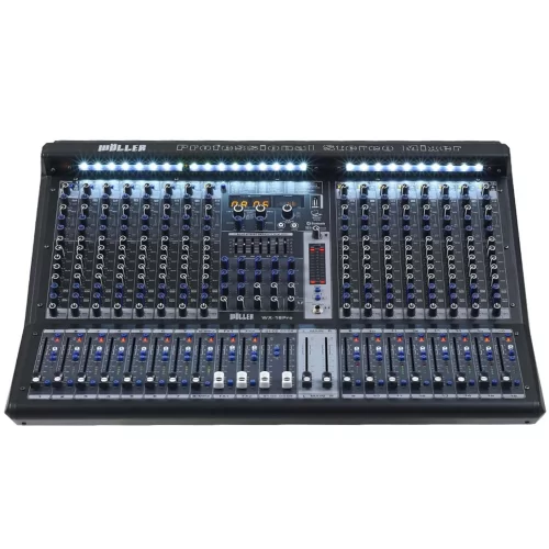 Wöller WX-16PRO 16 Kanal Deck Mixer | Bluetooth | USB | PC Bağlantı Kayıt | Çift Efekt