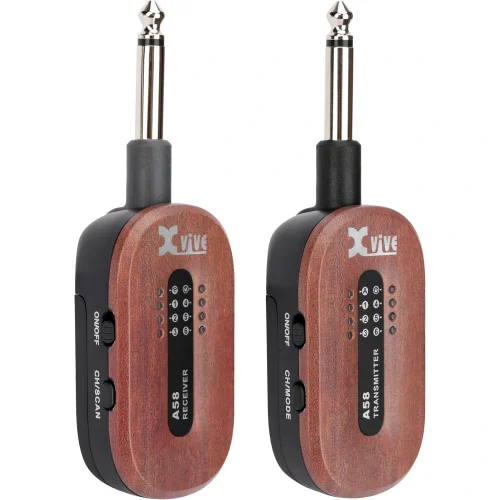 Xvive XV-A58B 5.8GHZ Kablosuz Enstrüman Seti, Gitar Bağlantı Sistemi - Maun
