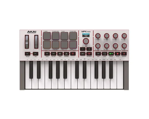AKAI MPKMINI 4 Beyaz Müzik Prodüksiyonu 25 Mini Tuş MIDI Klavye