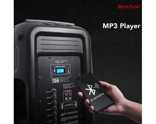 Baretone MAX15 15 Taşınabilir Ses Sistemi | 260W Çift El Kablosuz Mikrofonlu | USB, Bluetooth