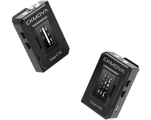 CKMOVA Vocal X V1 Ultra kompakt 2,4 GHz Tek Yaka Kablosuz Mikrofon Seti