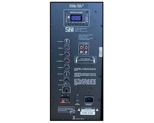 Baretone MAX15 15 Taşınabilir Ses Sistemi | 260W Çift El Kablosuz Mikrofonlu | USB, Bluetooth