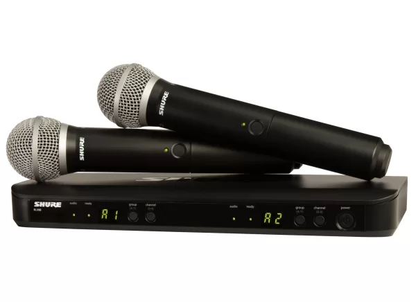 SHURE BLX288E/PG58 Çift El Kablosuz Mikrofon Seti