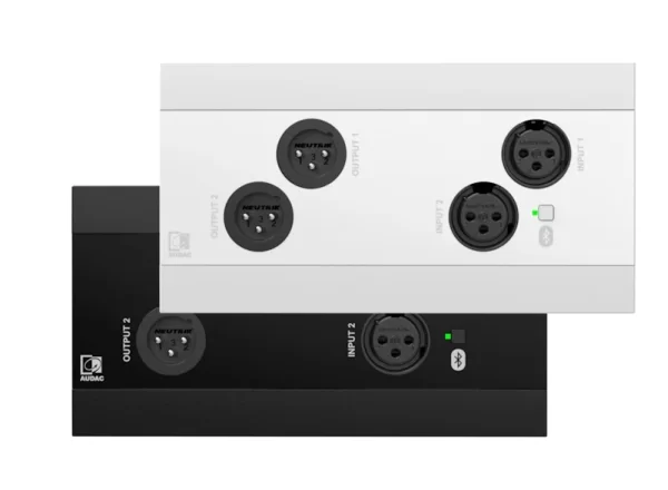 Audac NWP222 Network in- & output panel - 2 x XLR in- & out + BT (4 x 2 CH) 