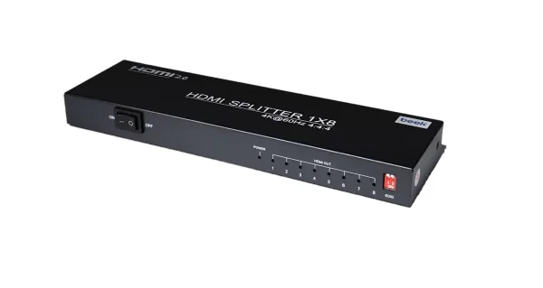 Beek 4K 8li HDMI Video Çoklayıcı, 1:8 Splitter 3840x2160 HDCP 2.3 metal şasi, siyah renk