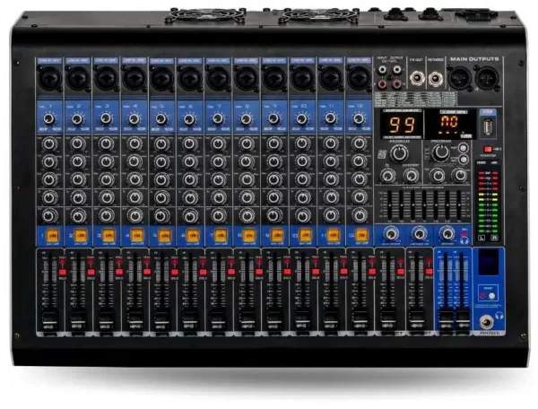 König KA12700P 12 Kanal Power Mixer USB Bluetooth Kayıt