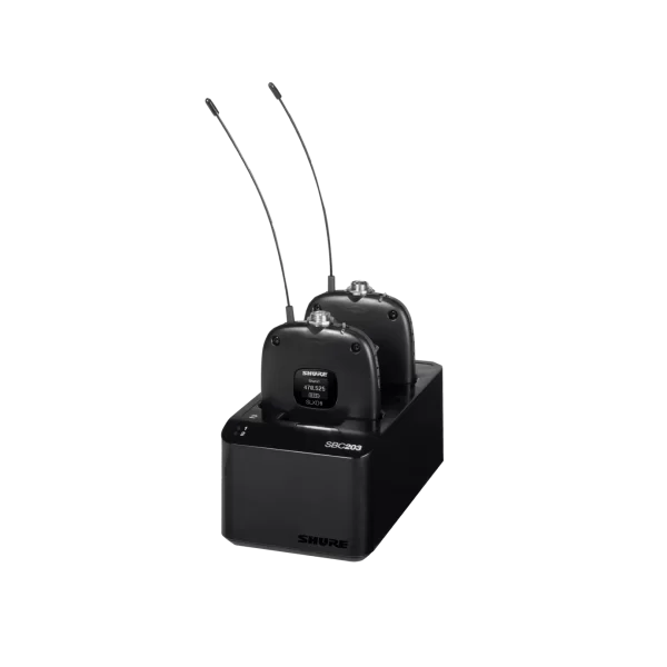 Shure SBC203 Çift Yuvalı Şarj İstasyonu for SLX-D Transmitter için