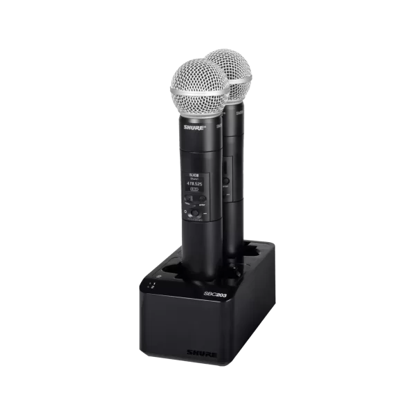 Shure SBC203 Çift Yuvalı Şarj İstasyonu for SLX-D Transmitter için