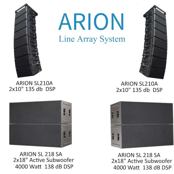 Work ARION SL210A 2x10 Aktif Line Array 1500W 135 dB