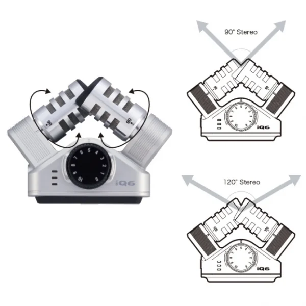 Zoom IQ6 Stereo Kayıt Mikrofonu iPhone/iPad/iPod Uyumlu