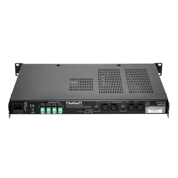 Audac EPA254 Quad Power Amplifier 4x250W/4-ohm - crossover
