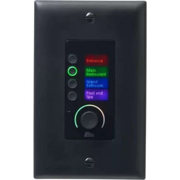 BSS EC-4BV-BLK-EU Ethernet Controller with 4 Buttons and Volume (Black - EU)