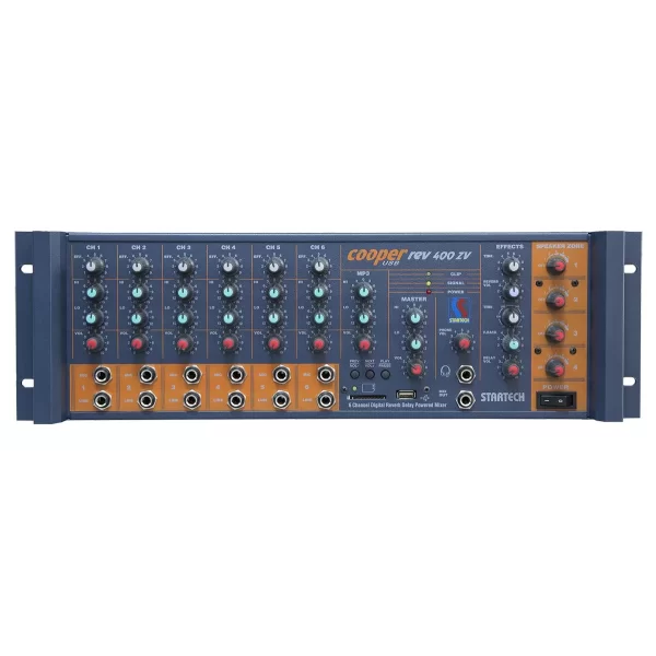 Startech COOPER REV 300 USB Mixer-Ampli 6 input 300W/4-ohm, Echo & Reverb, İÇ+DIŞ