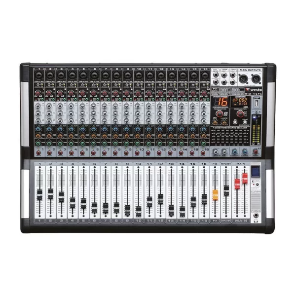 WESTA WM-16PS 2x500W 16 Kanal Power Mixer USB/Bluetooth
