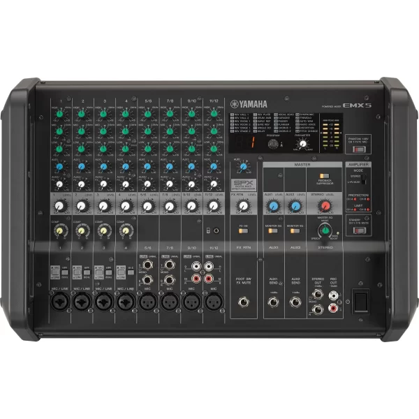 Yamaha EMX5 2x630W 12 İnput Küp Power Mixer