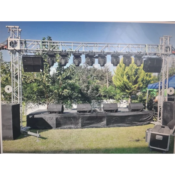 Ön Truss 40x40 Kare Trusslu Tower Sepetli Model, 5,5-metre Yükseklik, 12-metre Genişlik