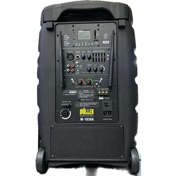 Wöller Mobil Hoparlör W-1030A, Çift El Mikrofonlu, Şarjlı, 2+3 Kanal