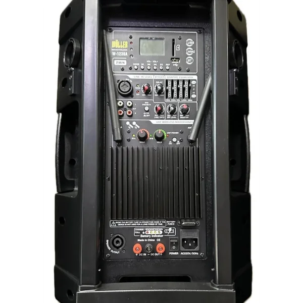 Wöller W-1230 DSP 12 Taşınabilir Ses Sistemi | 400W Hoparlör | Çift El Kablosuz Mikrofonlu | USB, Bluetooth