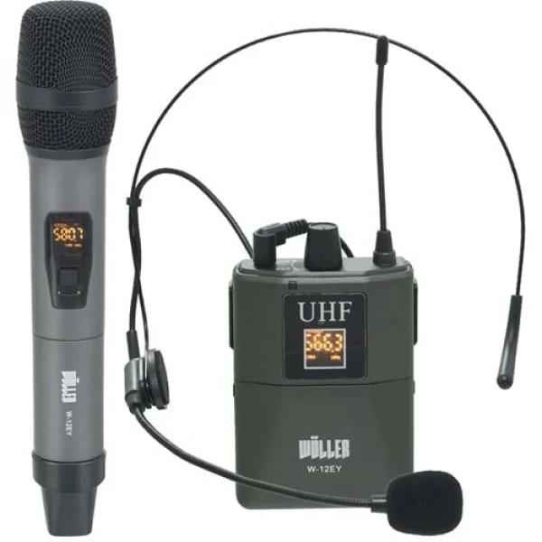 Wöller W-12EY EL+YAKA Mobil Kablosuz Mikrofon Seti 6.3 mm. alıcı