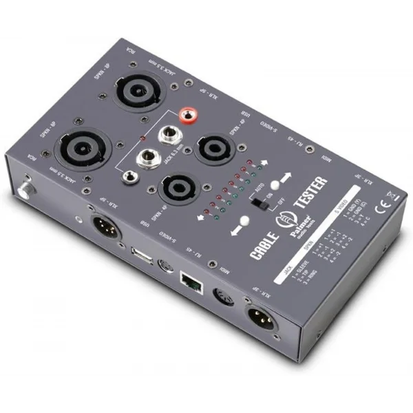 Palmer AHMCTXL V2 Multi Kanal Kablo Test Cihazı, ( XLR, TS, TRS, Speakon, RCA, DIN/MIDI, USB, RJ-45, S-Video )