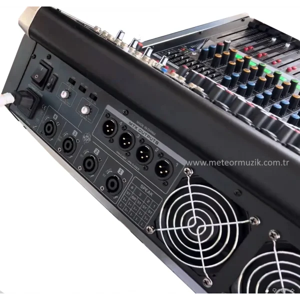 Woller WPX-164PRO 16-kanal Power-Mixer 4x1300W Çift-Efekt