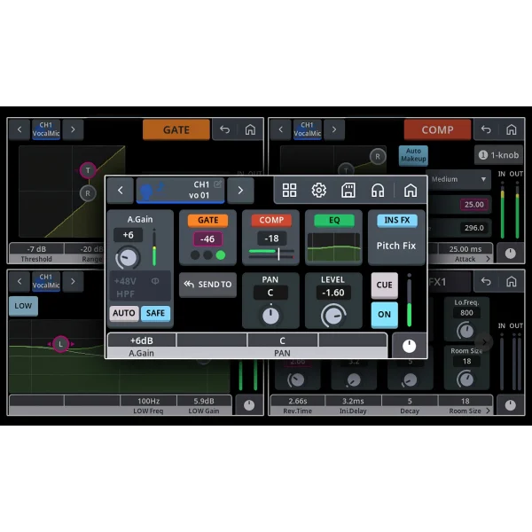 Yamaha URX22 USB Audio Interface with Touchscreen Ses kartı, 4-in/2-out USB-C