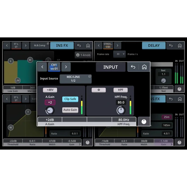 Yamaha URX22-W USB Audio Interface with Touchscreen Ses kartı, 4-in/2-out USB-C