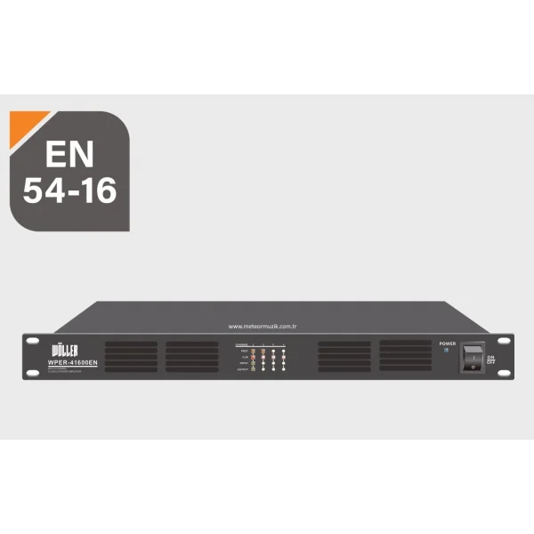 WÖLLER WPER-41200EN 4x300W Power Ampli 70-100V EN54-16