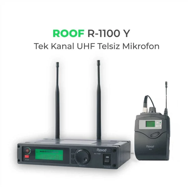 ROOF R-1100 Yaka tip Kablosuz Mikrofon Seti, Güncel 5G uyumlu, PRO MODEL