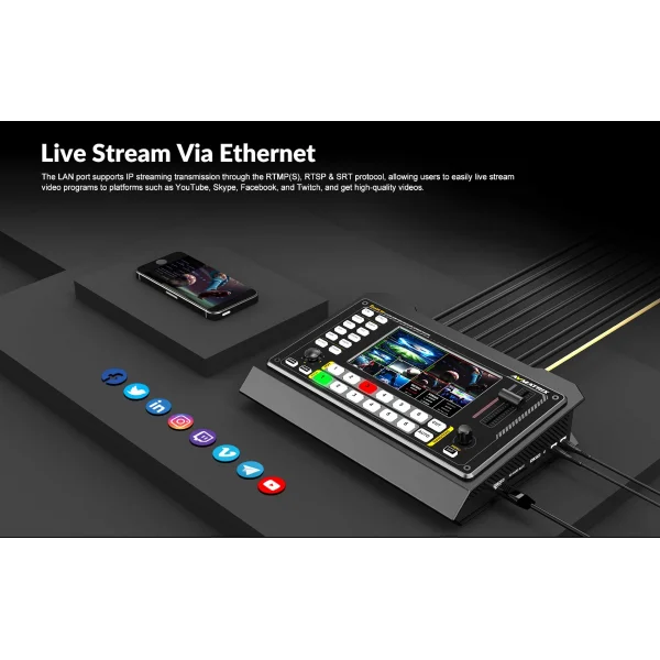 Avmatrix SHARK S6 6-CH HDMI/SDI Video Mikser & Switcher