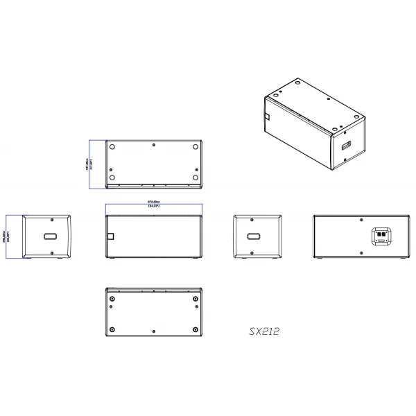 Martin Audio SX212 2x12 Pasif Subwoofer 800W RMS/3200W Peak/4 ohm 132 dB