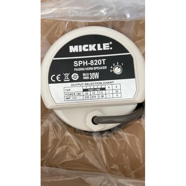 Mickle SPH-820T Horn Hoparlör | 30W/100V 8-ohm with tab