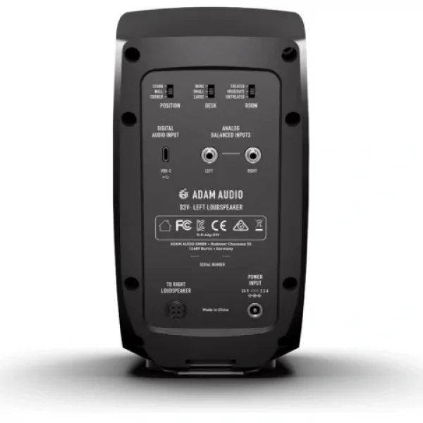 ADAM Audio D3V Aktif Çift Stüdyo Monitörü (Siyah)
