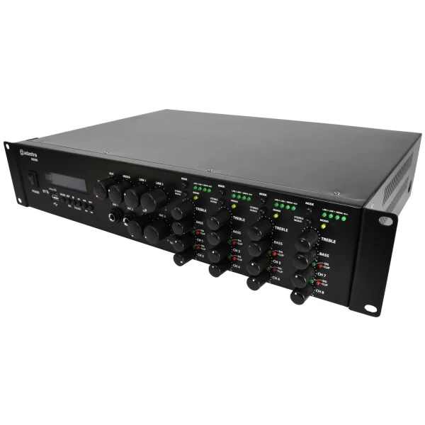 Adastra A8300 8x300W Mixer-Amplifikatör Bluetooth-USB-SD-FM Radio