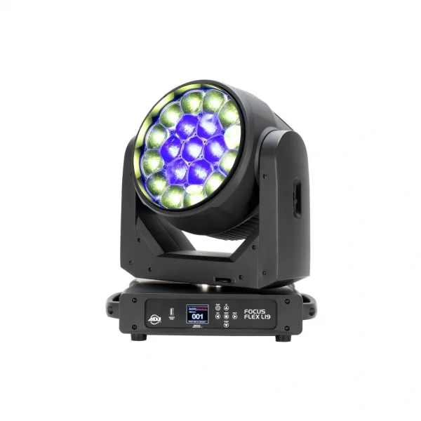 ADJ Lighting Focus Flex L19 19x40-Watt Led Movinghead Wash, RGBL