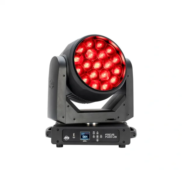 ADJ Lighting Focus Flex L19 19x40-Watt Led Movinghead Wash, RGBL