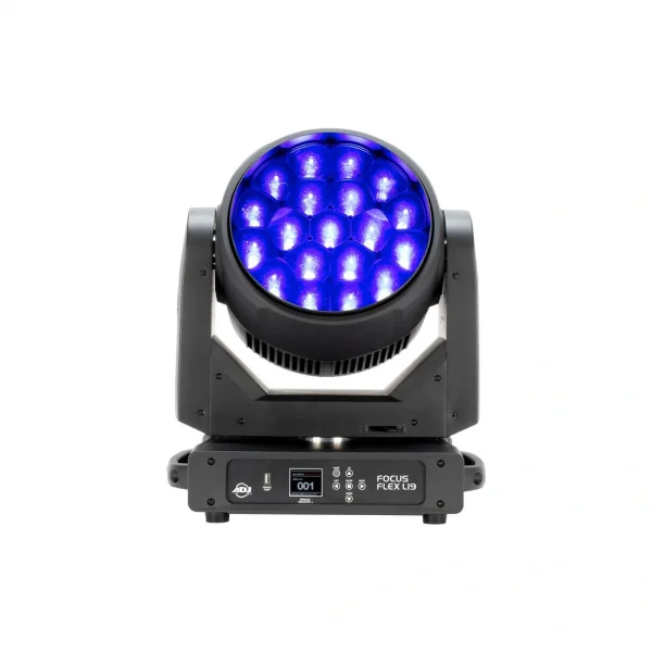ADJ Lighting Focus Flex L19 19x40-Watt Led Movinghead Wash, RGBL