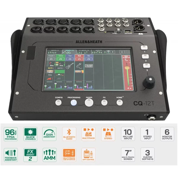 Allen & Heath CQ12T Dijital Mikser 12in 8out with bluetooth