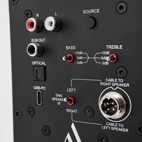 Argon Audio Studio 3 USB-C/Bluetooth/Optik Bağlantılı Aktif Hoparlör (Beyaz)