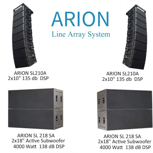 Work ARION SL218SA 2x18 DSP Aktif Subwoofer 138dB