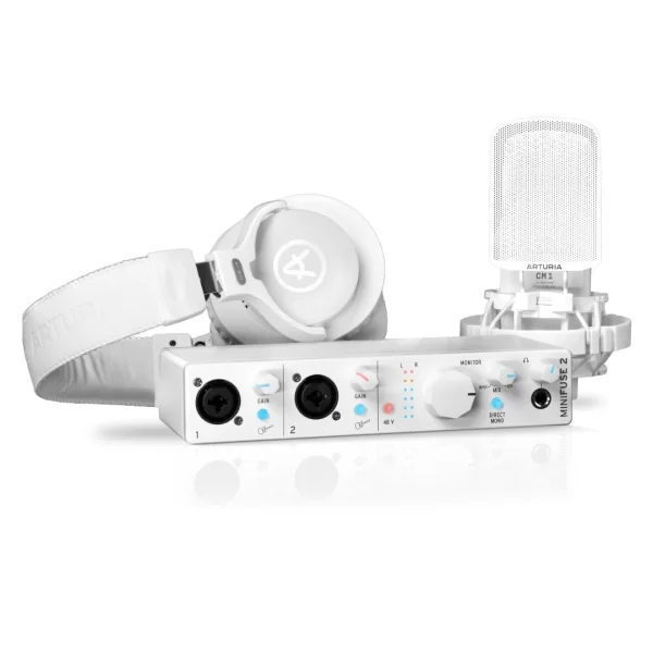 Arturia MiniFuse Recording Pack MiniFuse 2, CM1 cardioid mikrofon ve EF1 Kulaklıktan oluşan kayıt seti