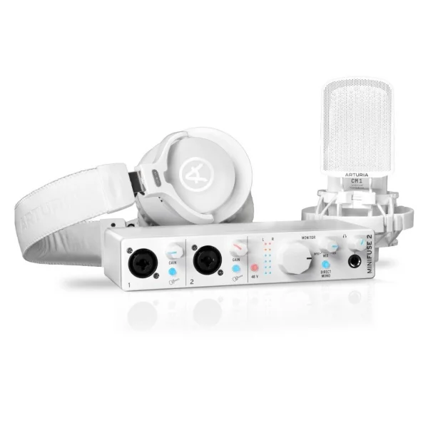 Arturia MiniFuse Recording Pack MiniFuse 2, CM1 cardioid mikrofon ve EF1 Kulaklıktan oluşan kayıt seti