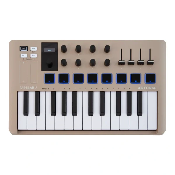Arturia MiniLab 3 Champagne USB MIDI Controller Limited Edition